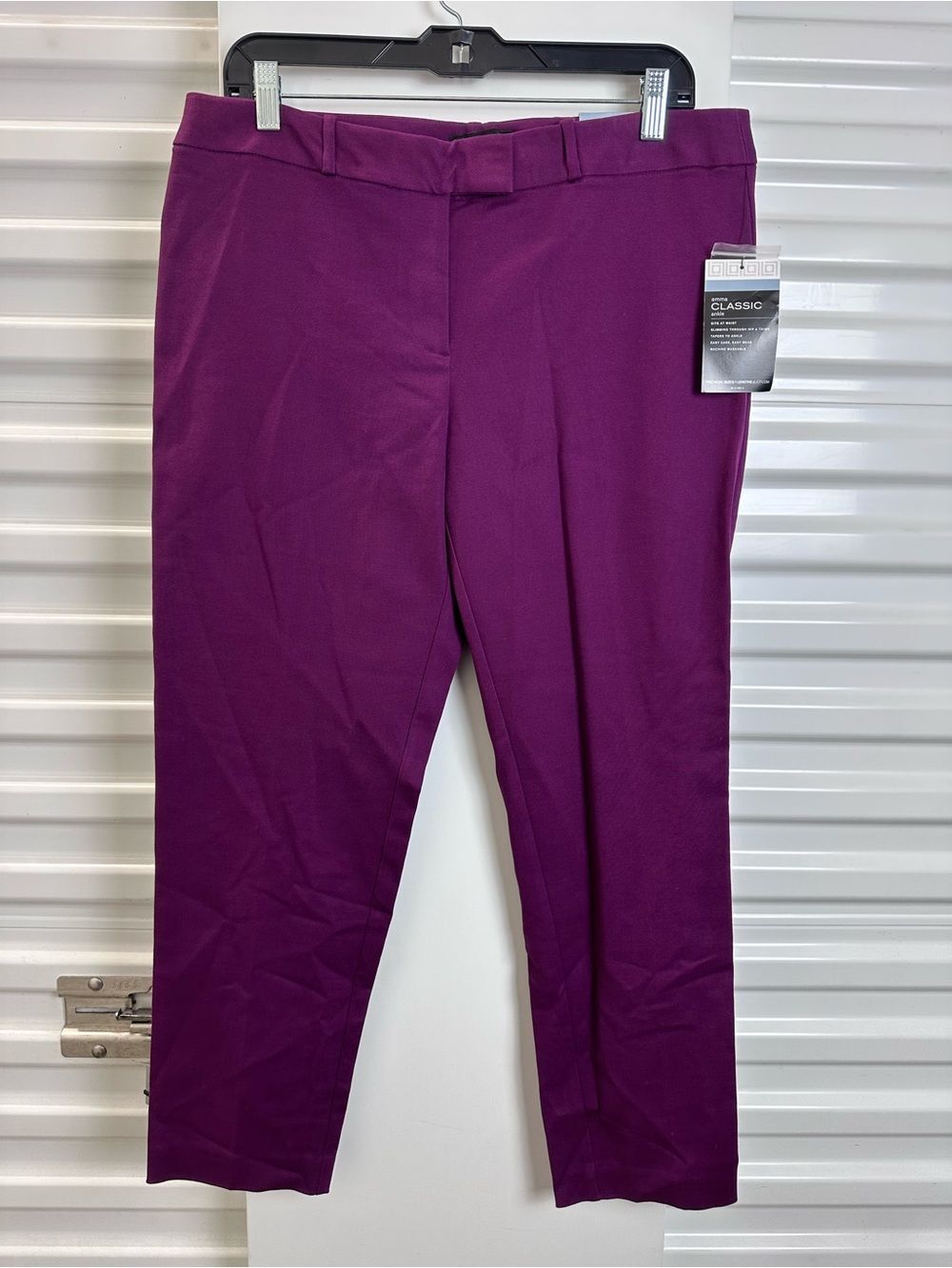 Liz Claiborne Emma’s Women's Deep Purple Straight Leg Pants